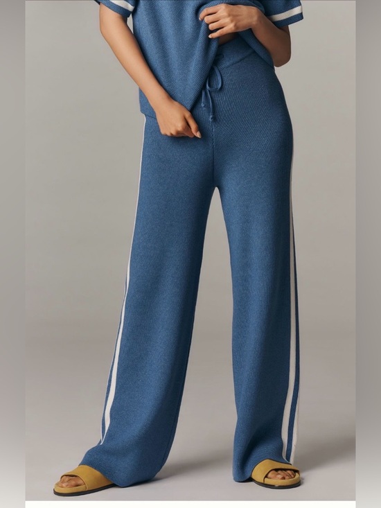 Anthropologie Pants - Maeve Anthropologie Side stripe Knit Track pant size small